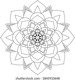 Un libro sencillo y sencillo para principiantes, adultos mayores y niños. Conjunto de motivos florales de Mehndi para el dibujo y tatuaje de Henna. Decoración de estilo étnico oriental, indio.