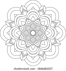 Un libro sencillo y sencillo para principiantes, adultos mayores y niños. Conjunto de motivos florales de Mehndi para el dibujo y tatuaje de Henna. Decoración de estilo étnico oriental, indio.