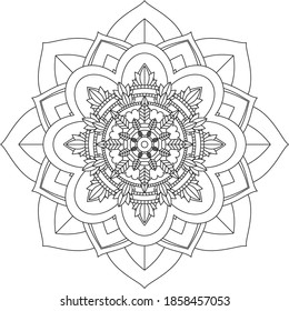 Einfach Mandala Farbbuch einfach und einfach für Anfänger, Senioren und Kinder. Set von Mehndi Blumenmuster für Henna Zeichnung und Tattoo. Dekoration im orientalischen, indischen Stil.