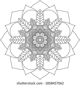 Einfach Mandala Farbbuch einfach und einfach für Anfänger, Senioren und Kinder. Set von Mehndi Blumenmuster für Henna Zeichnung und Tattoo. Dekoration im orientalischen, indischen Stil.