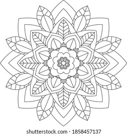 Un libro sencillo y sencillo para principiantes, adultos mayores y niños. Conjunto de motivos florales de Mehndi para el dibujo y tatuaje de Henna. Decoración de estilo étnico oriental, indio.
