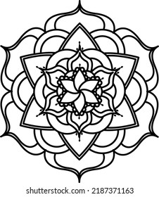 Un libro sencillo y sencillo para principiantes, adultos mayores y niños. Conjunto de motivos florales de Mehndi para el dibujo y tatuaje de Henna. Decoración de estilo étnico oriental, indio.