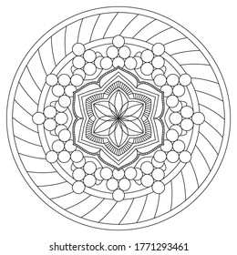 Easy Mandala Coloring Page design for Adults and Kids, Senior and children and those who wants to practice the skill of coloring