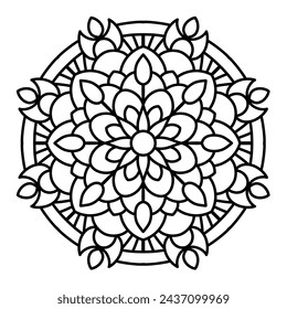 easy mandala design for coloring book
