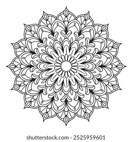 Diseño fácil del mandala para colorear