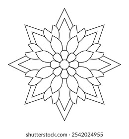  Easy mandala, intricate lines patterns wall art colouring book, vector file, tattoo design, wall art, simple mandala art, Design for a wallpaper Paint shirt and tile Sticker Design, vector file