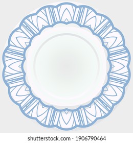 Easy mandala like flower . Round rosette. Vector iilustration