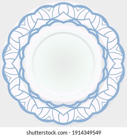 Easy mandala like flower . Round rosette. Vector iilustration