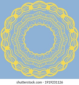 Mandala fácil como flor. Roda rosette. Ilustración vectorial