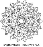 Easy mandala like flower or star, basic and simple mandalas Coloring Book for adults, seniors, and beginner. Digital drawing. Floral. Flower. Oriental. Book Page. Vector.