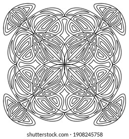 Easy mandala like flower or star, basic and simple mandalas Coloring Book for adults, seniors, and beginner. Digital drawing. Floral. Flower. Oriental. Book Page. Vector.