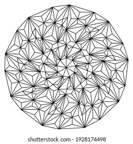 Easy mandala like flower or star, basic and simple mandalas Coloring Book for adults, seniors, and beginner. Digital drawing. Floral. Flower. Oriental. Book Page. Vector.