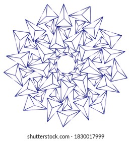 Easy mandala like snowflake or star, basic and simple mandalas coloring book for adults, seniors, and beginner. Digital drawing. Floral. Flower. Oriental. Book Page. Vector.