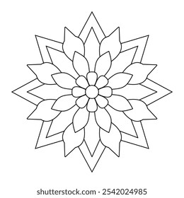 Easy mandala outlines patterns wall art colouring book, tattoo design, vector file, wall art, simple mandala art, Design for a wallpaper Paint shirt and tile Sticker Design, vector file