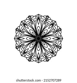 Easy Mandala Simple Mandalas Flowers Coloring Stock Vector (Royalty ...