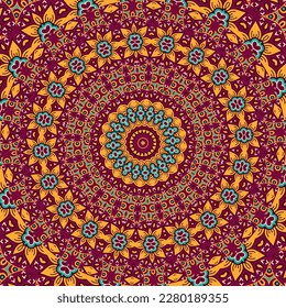 Easy mandala, simple mandalas flowers coloring page on white background.  abstract mandala 