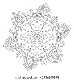 The Easy Mandalas Floral Design Doodles Coloring Books for Seniors, Kids Children and all ages 
