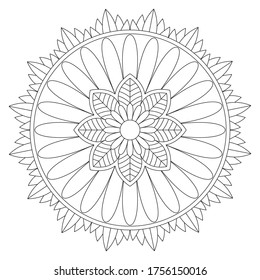 The Easy Mandalas Floral Design Doodles Coloring Book pages  for beginners to practice coloring skill