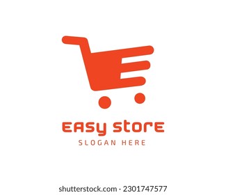 The easy market logo for electronic stores and applications