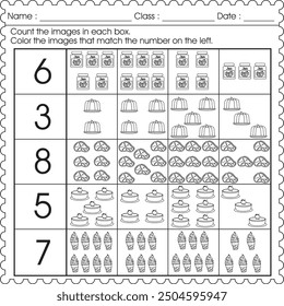 Easy mathematics worksheet for kids  (counting)