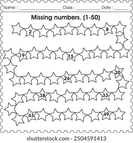 Easy mathematics worksheet for kids  (missing number 3)