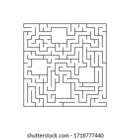 Easy maze. Game for kids. Puzzle for children. Labyrinth conundrum. Find the right path. Vector illustration.