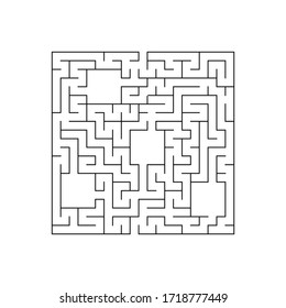 Easy maze. Game for kids. Puzzle for children. Labyrinth conundrum. Find the right path. Vector illustration.