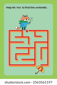 easy maze game for preschool kids