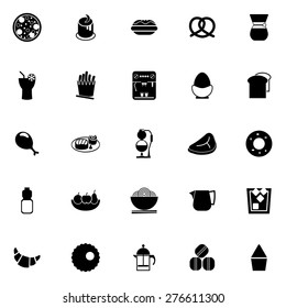 Easy meal icons on white background, stock vector