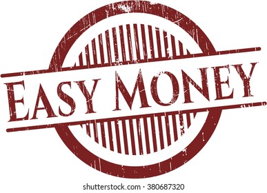 Easy Money rubber seal with grunge texture