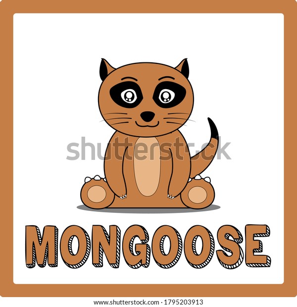 Facile Mongoose Kawaii Joli Dessins D Animaux Image Vectorielle De Stock Libre De Droits