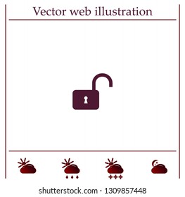 Easy open lock icon