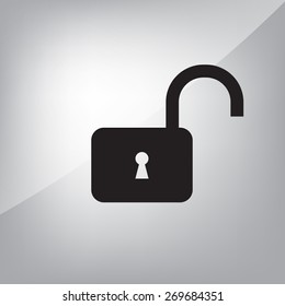 Easy open lock icon