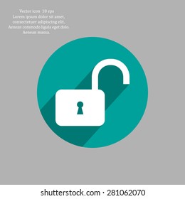 Easy open lock icon