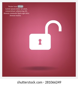 Easy open lock icon
