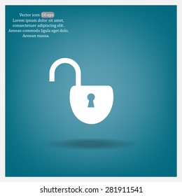Easy open lock icon