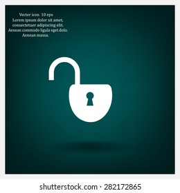 Easy open lock icon