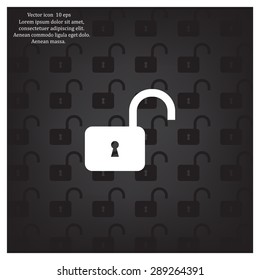 Easy open lock icon