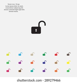 Easy open lock icon