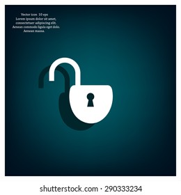 Easy open lock icon