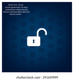 Easy open lock icon