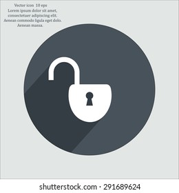 Easy open lock icon