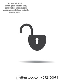 Easy open lock icon