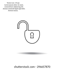 Easy open lock icon