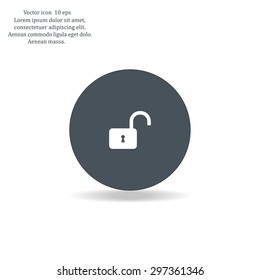 Easy open lock icon