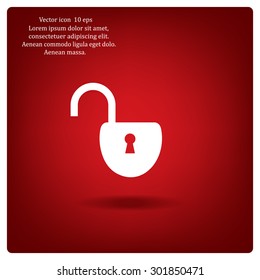 Easy open lock icon