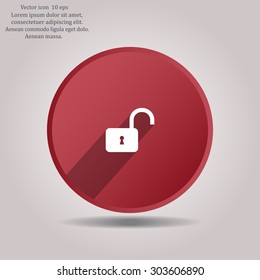 Easy open lock icon
