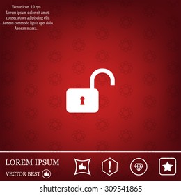 Easy open lock icon