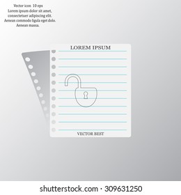 Easy open lock icon