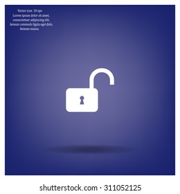 Easy open lock icon